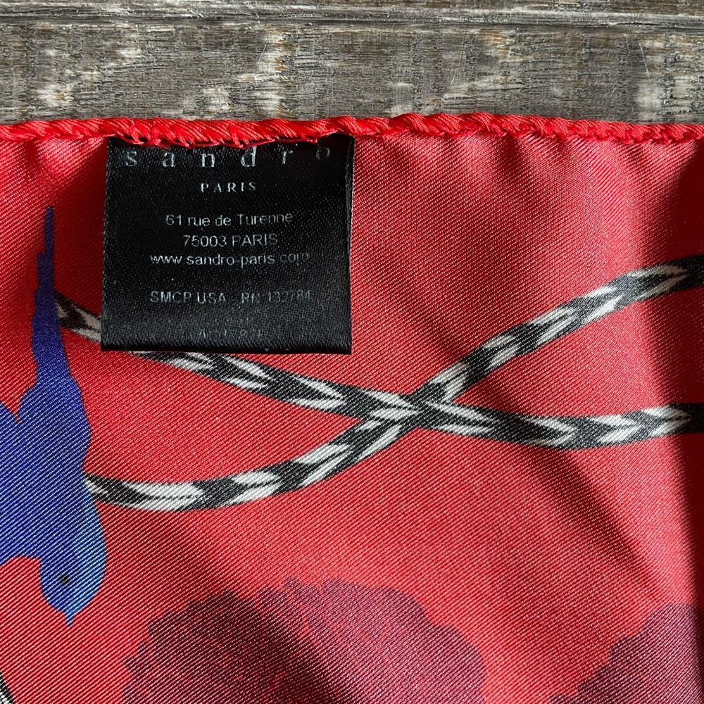 Sandro 26” Silk Scarf Limited Edition Chinese New Year 2016- Year of the Monkey - Picture 4 of 4